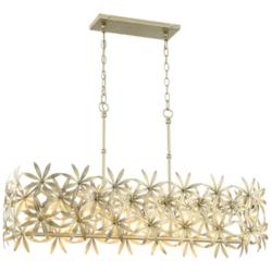 Minka Flower Child 38 1/2" Wide Ambry Gold 6-Light Island Chandelier