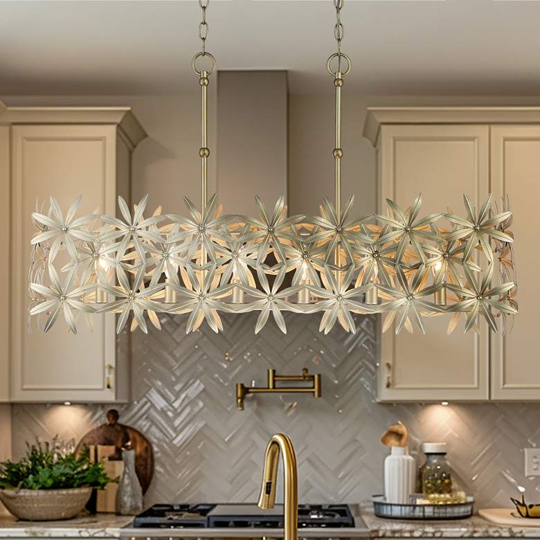 Image 2 Minka Flower Child 38 1/2" Wide Ambry Gold 6-Light Island Chandelier