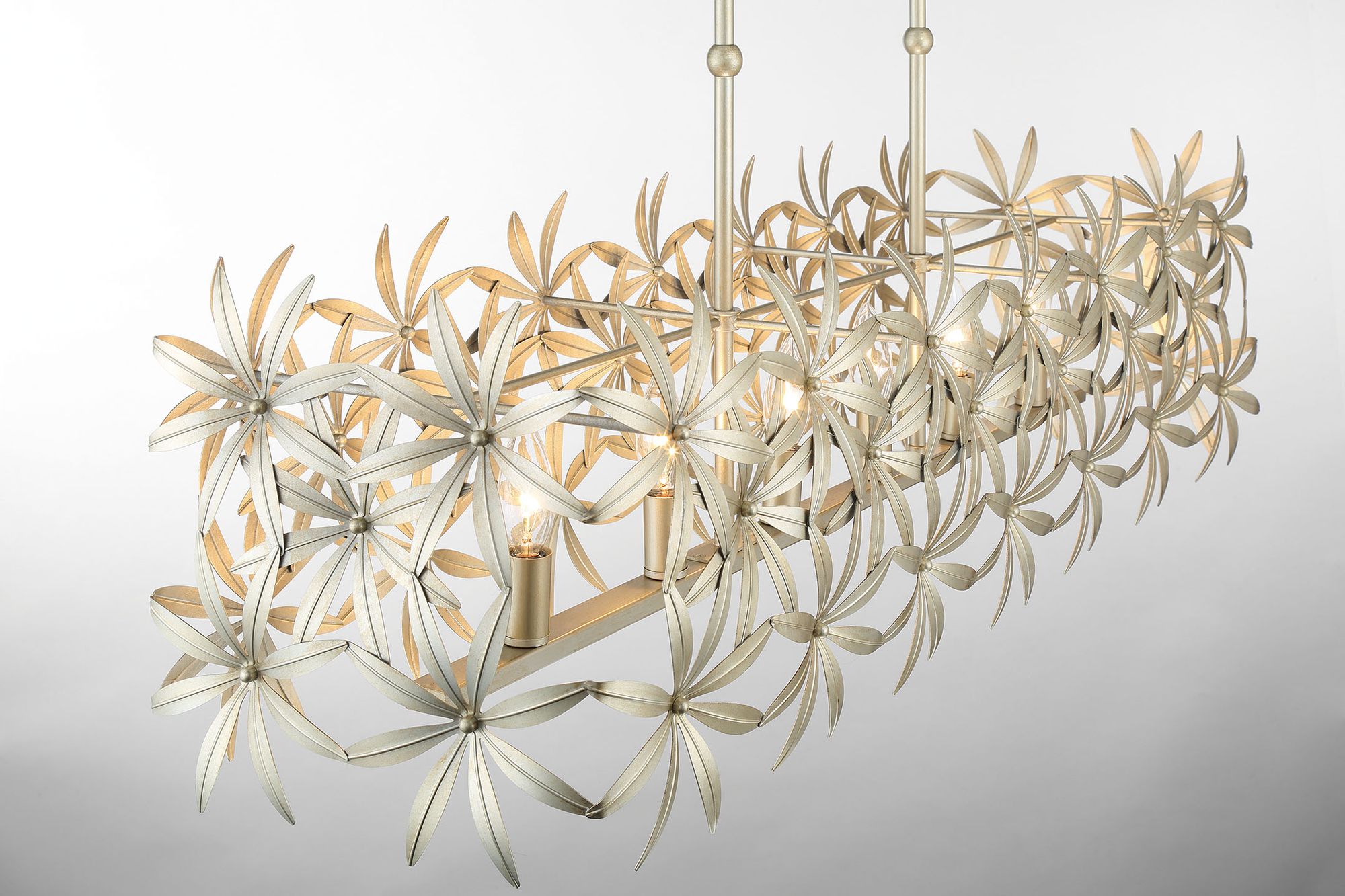 Minka Flower Child 38 1/2" Wide Ambry Gold 6-Light Island Chandelier in scene