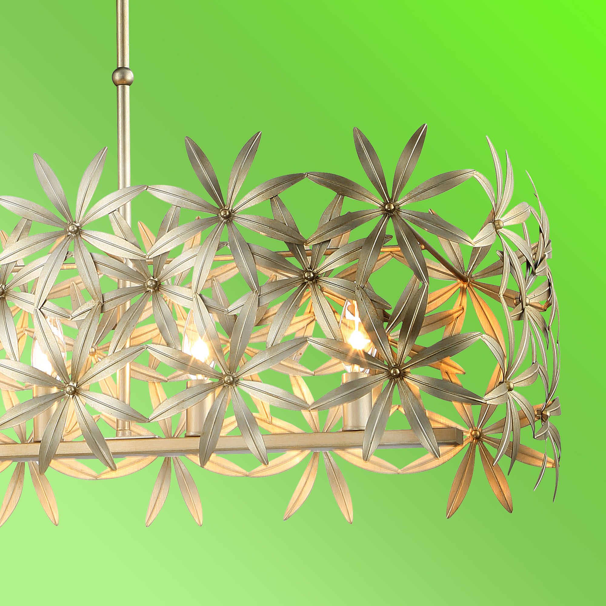 Minka Flower Child 38 1/2" Wide Ambry Gold 6-Light Island Chandelier in scene