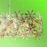 Minka Flower Child 38 1/2" Wide Ambry Gold 6-Light Island Chandelier in scene
