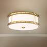 1_Minka Flush Mount 15 1/2" Wide Liberty Gold Drum LED Ceiling Light