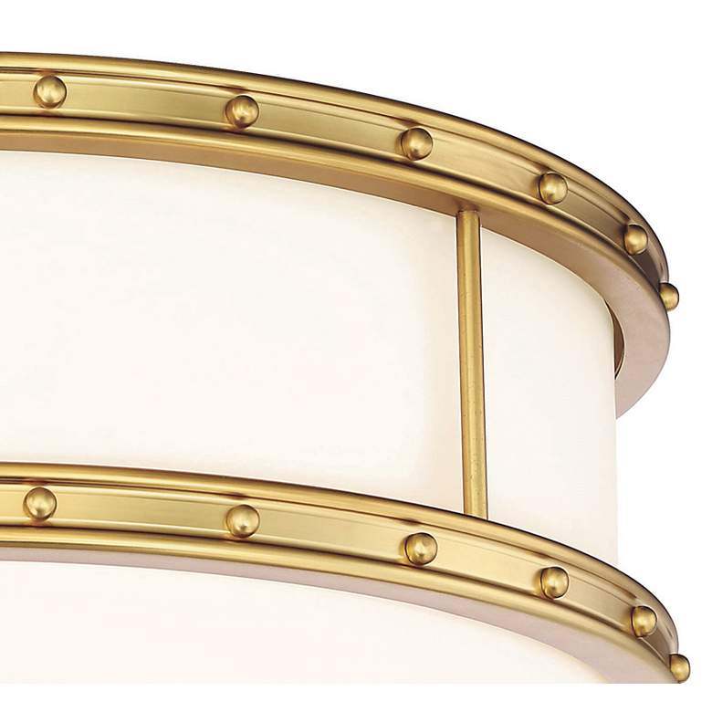 Image 3 Minka Flush Mount 15 1/2" Wide Liberty Gold Drum LED Ceiling Light more views