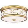 Minka Flush Mount 16" Wide Liberty Gold Drum LED Ceiling Light