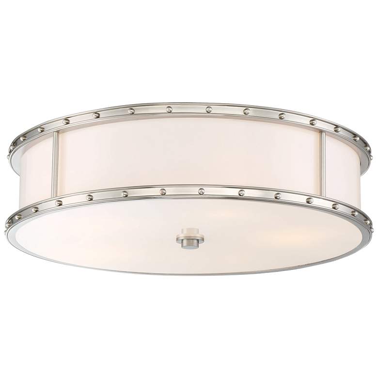 Image 2 Minka Flush Mount 20 1/4"W Brushed Nickel Drum LED Ceiling Light
