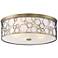Minka Flush Mount 20" Wide Polished Satin Brass Drum LED Ceiling Light