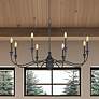 1_Minka Halifax County 48" 8-Light Textured Black Candelabra Chandelier