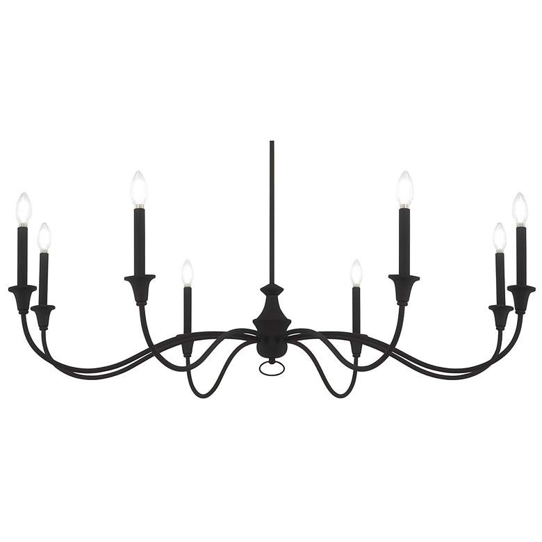 Image 3 Minka Halifax County 48" 8-Light Textured Black Candelabra Chandelier more views