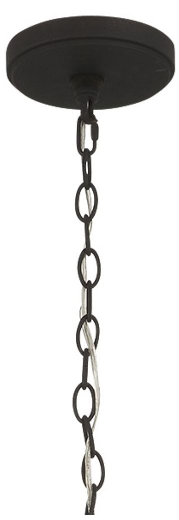 Minka Halifax County 48" 8-Light Textured Black Candelabra Chandelier