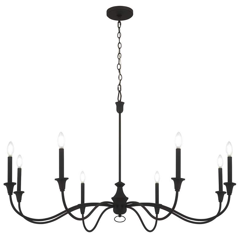 Image 7 Minka Halifax County 48" 8-Light Textured Black Candelabra Chandelier more views