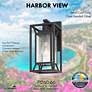 6_Minka Harbor View 12 1/4" High Sand Coal Marine Grade Outdoor Light more views