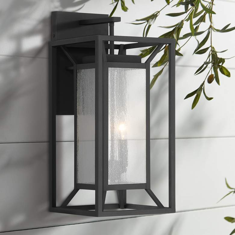 Image 1 Minka Harbor View 21" High Sand Coal Black Outdoor Wall Light