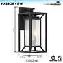 6_Minka Harbor View 21" High Sand Coal Black Outdoor Wall Light more views