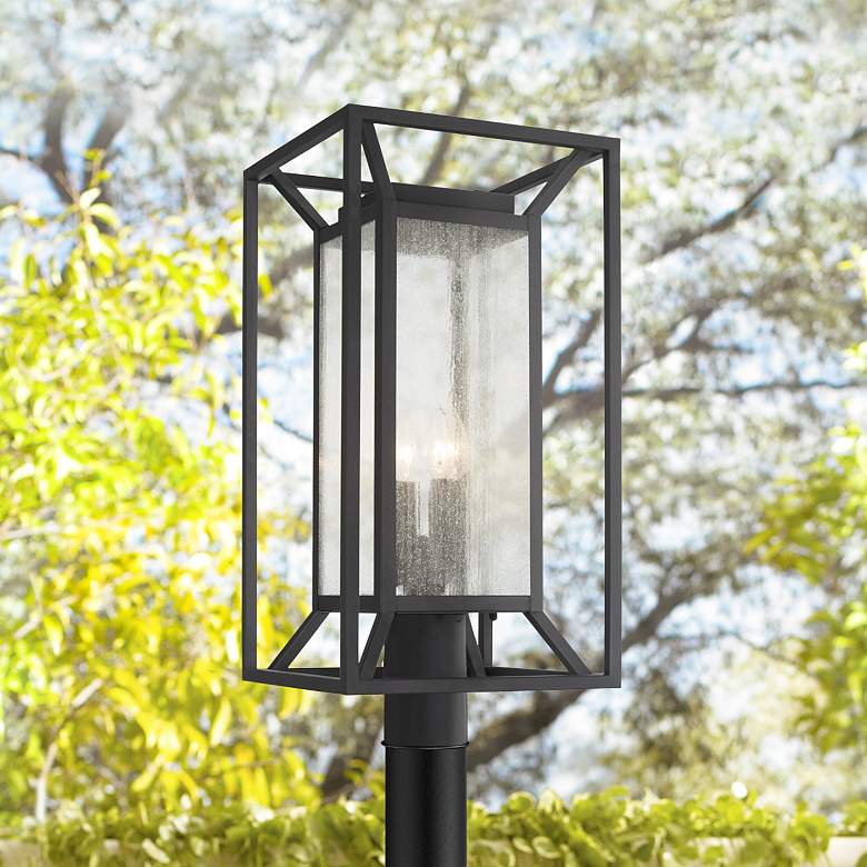Image 1 Minka Harbor View 22 3/4" High Sand Coal Modern Outdoor Post Light