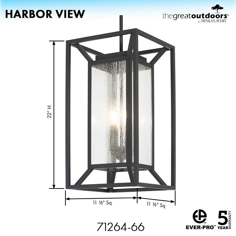 Image 5 Minka Harbor View 22" High Sand Coal Outdoor Hanging Light more views