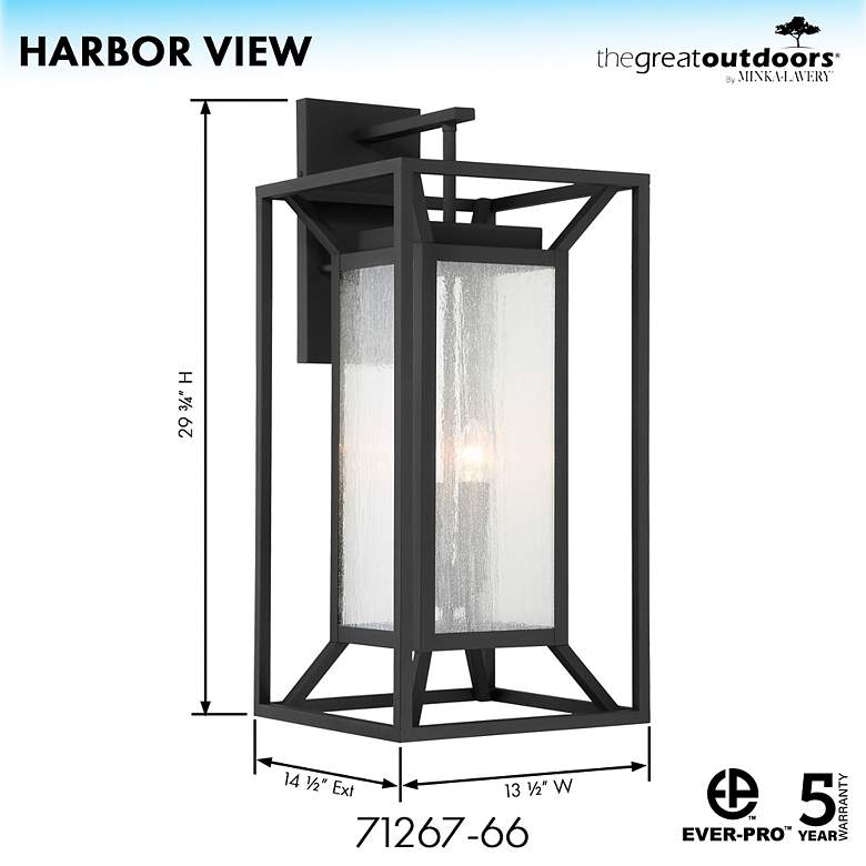 Image 7 Minka Harbor View 29 3/4" High Sand Coal Outdoor Wall Light more views
