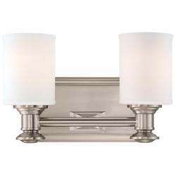 Minka Harbour Point 11 1/4" Brushed Nickel 2-Light Wall Sconce