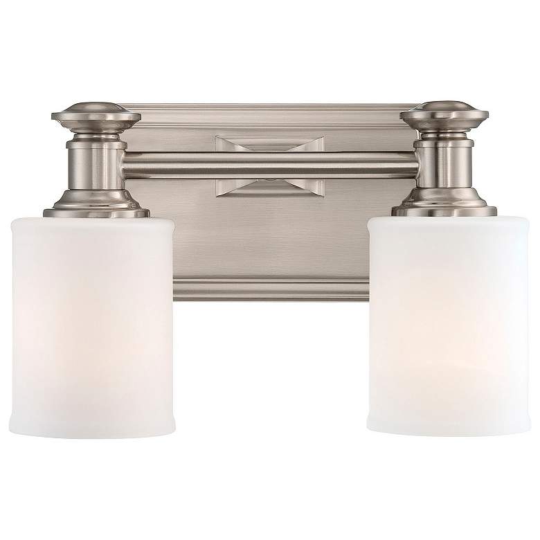 Image 2 Minka Harbour Point 11 1/4" Brushed Nickel 2-Light Wall Sconce more views