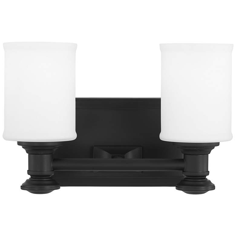 Image 1 Minka Harbour Point 11 1/4" Coal Black 2-Light Wall Sconce