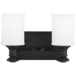 Minka Harbour Point 11 1/4" Coal Black 2-Light Wall Sconce