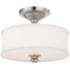 Minka Harbour Point 13 1/2" Wide Brushed Nickel Drum Ceiling Light