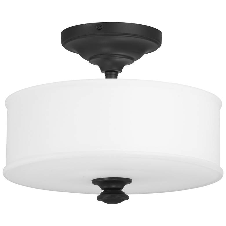 Image 2 Minka Harbour Point 13 1/2" Wide Coal Black Ceiling Light