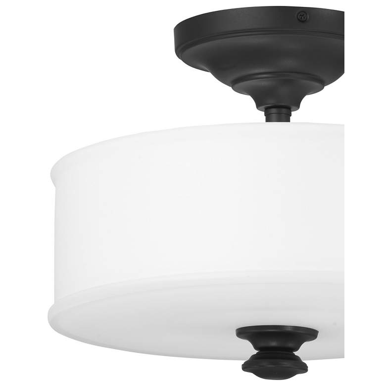 Image 3 Minka Harbour Point 13 1/2" Wide Coal Black Ceiling Light more views