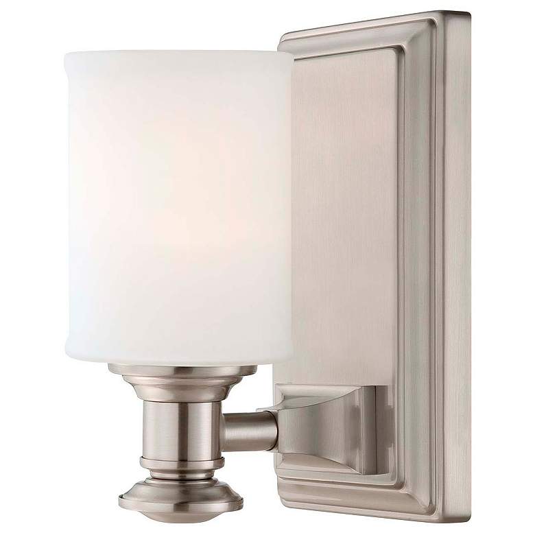 Image 1 Minka Harbour Point 8" High Brushed Nickel Wall Sconce
