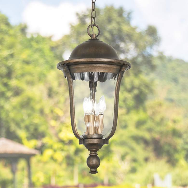 Image 6 Minka Havenwood 25 1/4" Tavira Bronze and Silver Outdoor Hanging Light more views