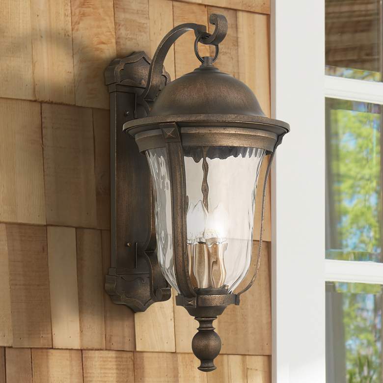 Image 1 Minka Havenwood 26 3/4" Tavira Bronze Alder Silver Outdoor Wall Light
