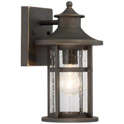 Minka Highland Ridge 11 3/4" High Bronze and Gold Outdoor Wall Light