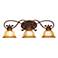 Minka Illuminati Collection 31" Wide Bronze Bathroom Light Fixture