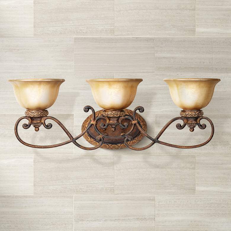 Image 1 Minka Illuminati Collection 31" Wide Bronze Bathroom Light Fixture
