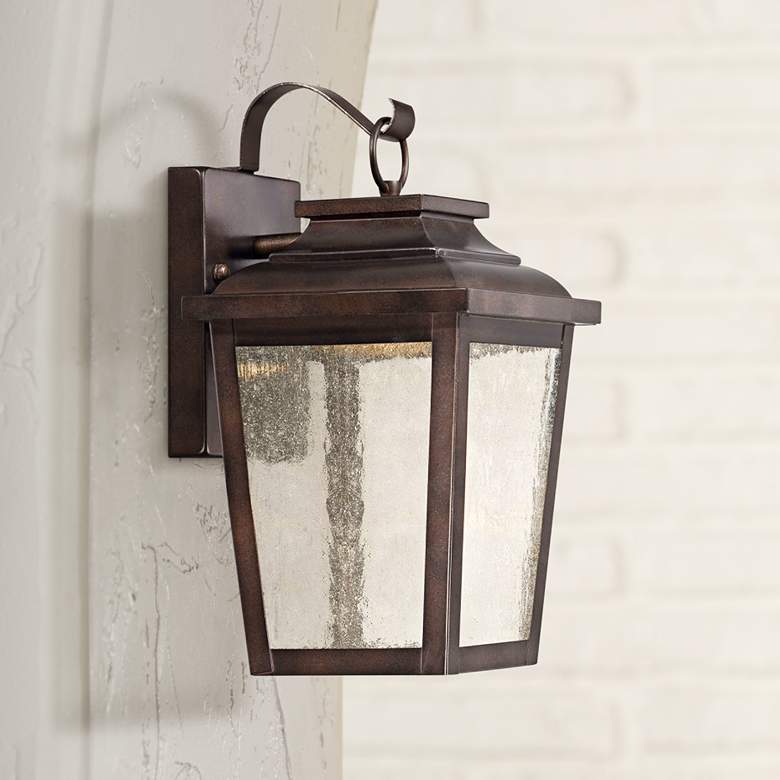 Image 1 Minka Irvington Manor 12" High Bronze LED Outdoor Wall Light