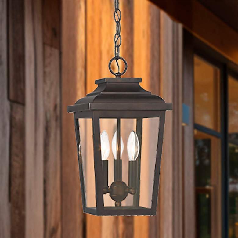Image 2 Minka Irvington Manor 15 1/2" High Bronze Outdoor Hanging Light