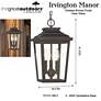 7_Minka Irvington Manor 15 1/2" High Bronze Outdoor Hanging Light more views