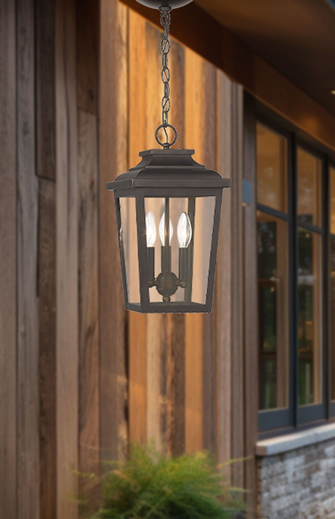 Minka Irvington Manor 15 1/2" High Bronze Outdoor Hanging Light in scene
