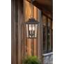 Minka Irvington Manor 15 1/2" High Bronze Outdoor Hanging Light in scene
