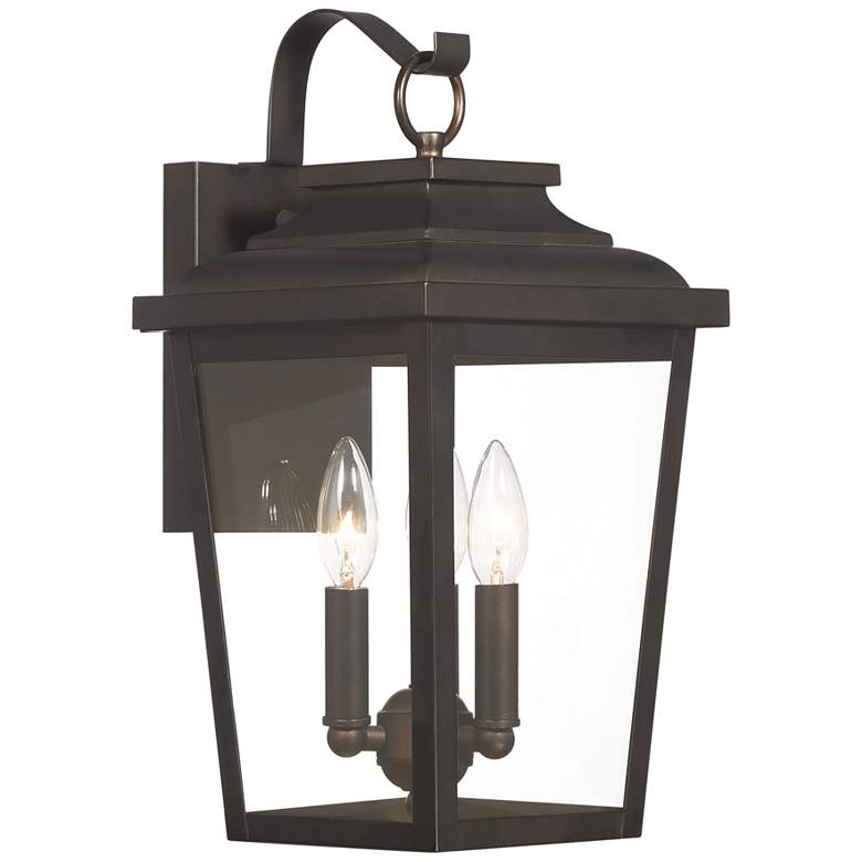 Image 6 Minka Irvington Manor 16 3/4" High Bronze 3-Light Outdoor Wall Light more views