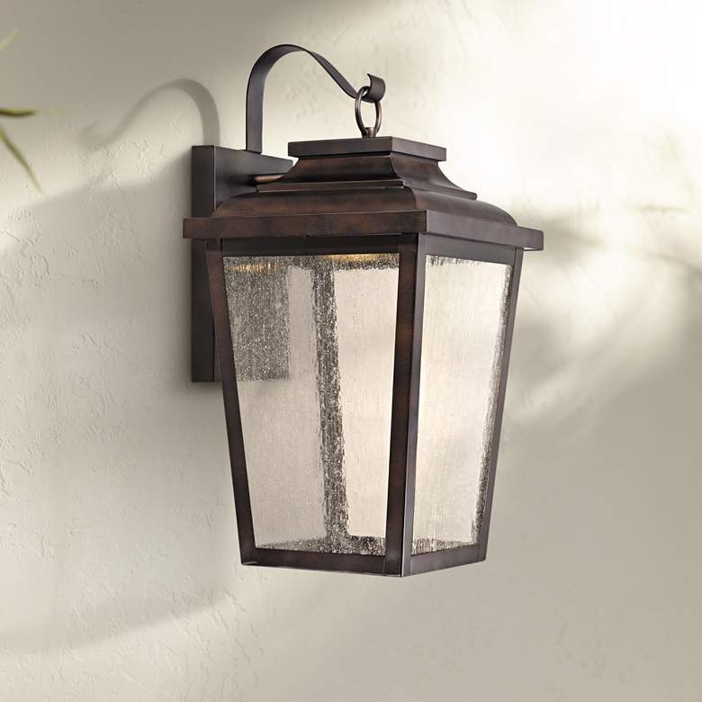 Image 1 Minka Irvington Manor 20 3/4" High Bronze LED Outdoor Wall Light