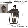 6_Minka Irvington Manor 20 3/4" High Chelsea Bronze Outdoor Wall Light more views