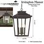 7_Minka Irvington Manor 21 3/4" High Bronze Outdoor Hanging Light more views