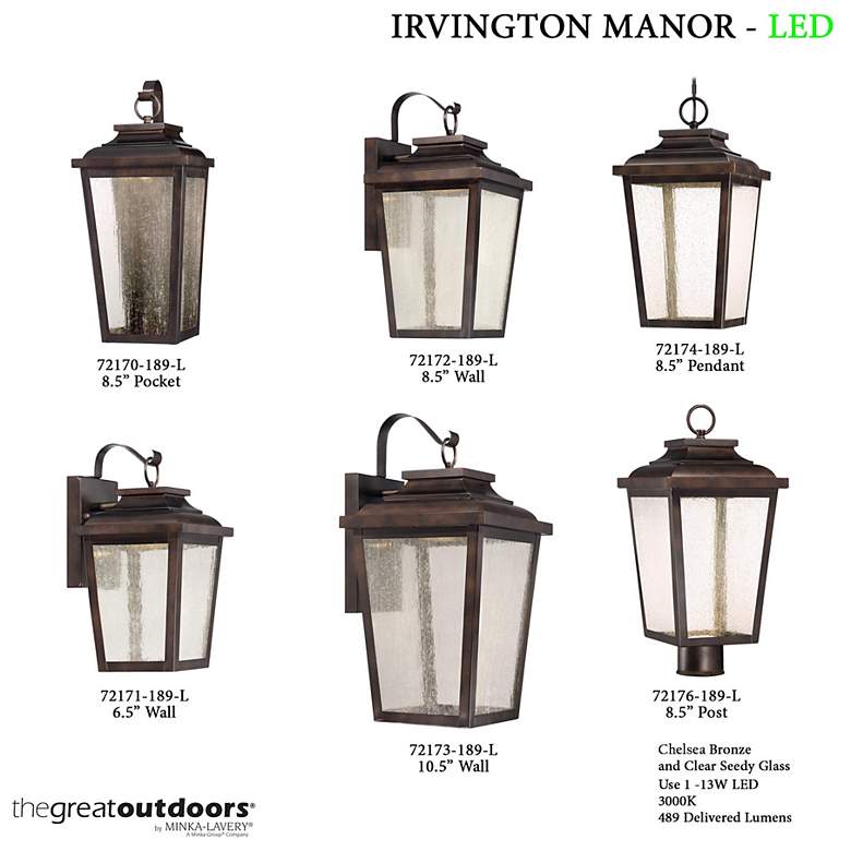 Image 5 Minka Irvington Manor 21 3/4" High Chelesa Bronze Hanging LED Lantern more views