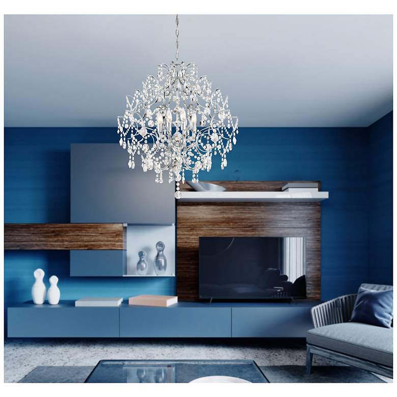 Image 3 Minka Isabella's Crown 30 1/2" Chrome Crystal 8-Light Chandelier more views