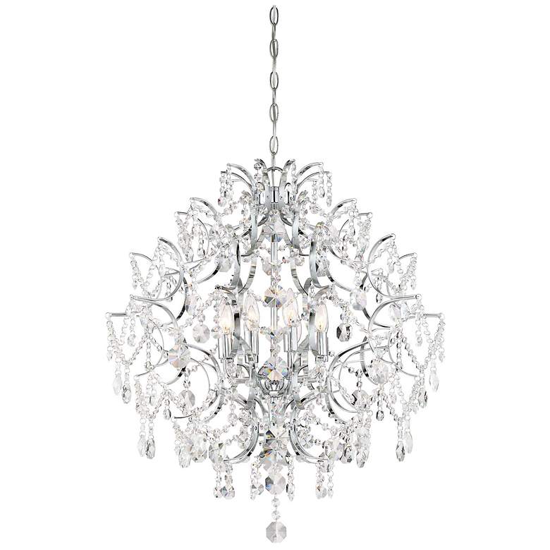 Image 7 Minka Isabella's Crown 30 1/2" Chrome Crystal 8-Light Chandelier more views