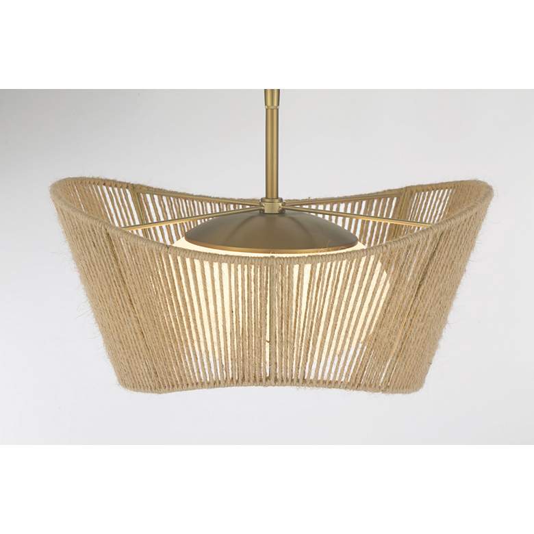 Image 5 Minka Key Largo 15" Wide Opal Glass and Rope Modern Ceiling Light more views