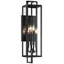 2_Minka Knoll Road 27 1/4" Black and Clear Glass Outdoor Wall Mount