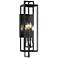 Minka Knoll Road 27 1/4" Black and Clear Glass Outdoor Wall Mount
