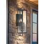 1_Minka Knoll Road 27 1/4" Black and Clear Glass Outdoor Wall Mount