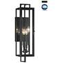 7_Minka Knoll Road 27 1/4" Black and Clear Glass Outdoor Wall Mount more views